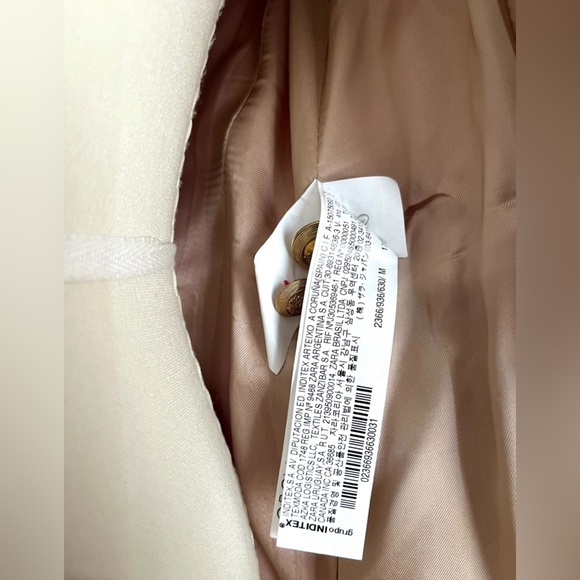 Chanel Style Classic Tweed Blazer At Studio Pale Pink Fringed Fully Lined 8 - Picture 5 of 7